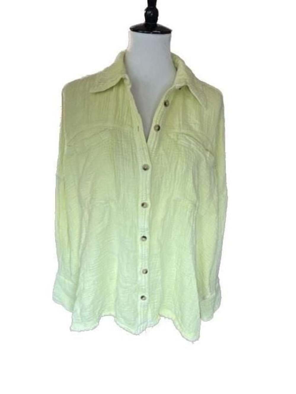 We The Free Free People Cardiff Button Down Shirt in Early Bloomer, XS